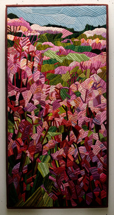 Fireweed, art quilt